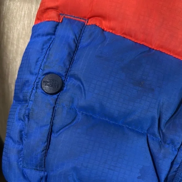 The North Face Puffer Jacket Red and Blue Insulated